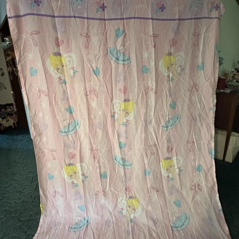 Mattel Barbie Ballerina Ballet Theme Twin Sheet Set Dan River 2001 Y2K